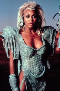 Tina Tuner as ruler of Bartertown in Mad Max 3