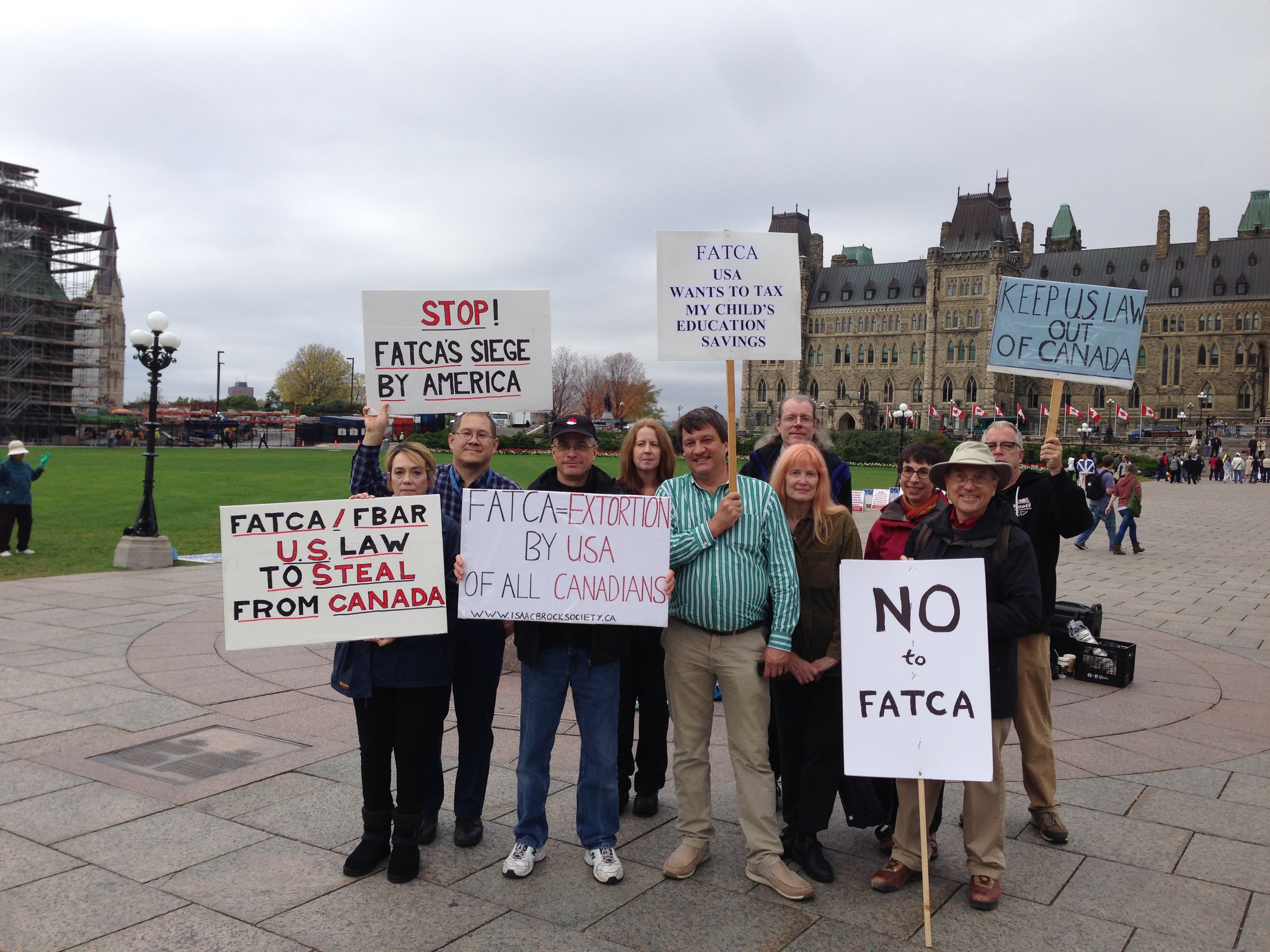 FATCA Protest, Parliament Hill, October 16, 2013