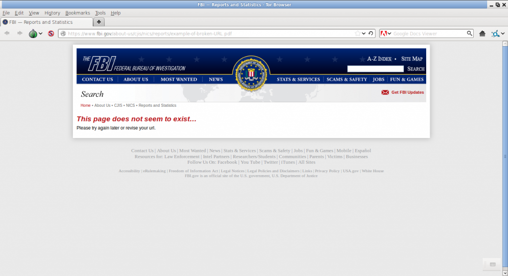 FBI-Obviously-Broken-URL-404