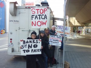 2013.11.13.  Toronto Protest On the curb